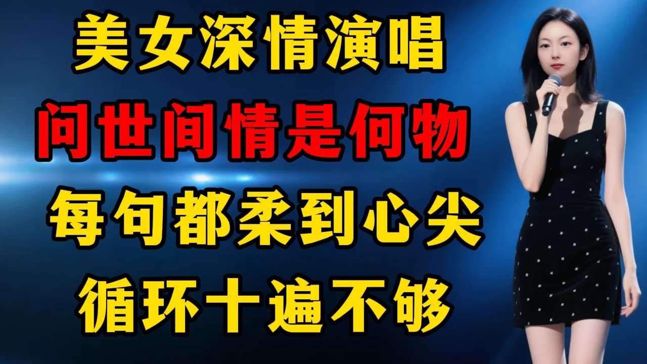 超好听！美女深情演唱《问世间情是何物》，每句都柔到心尖，循环十遍都不够！