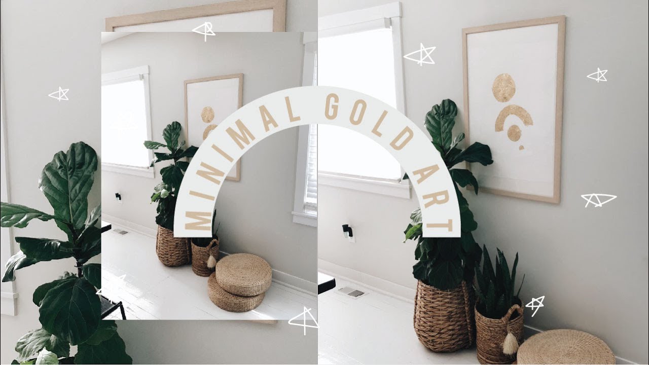 DIY: Modern Gold Foil Art // Create Your Own Minimal Gold Leaf Wall Art