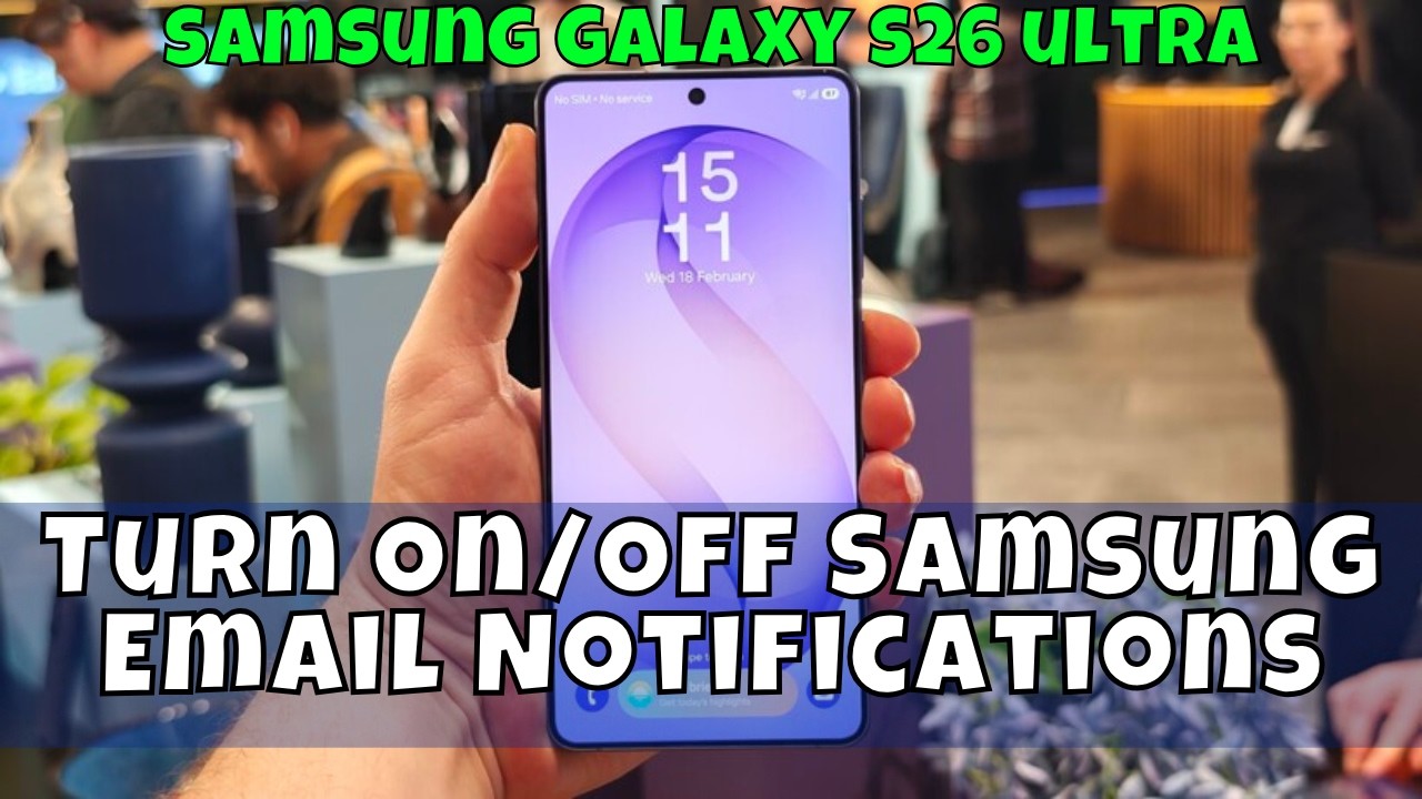 Turn On/Off Samsung Email Notifications Samsung Galaxy S26 Ultra