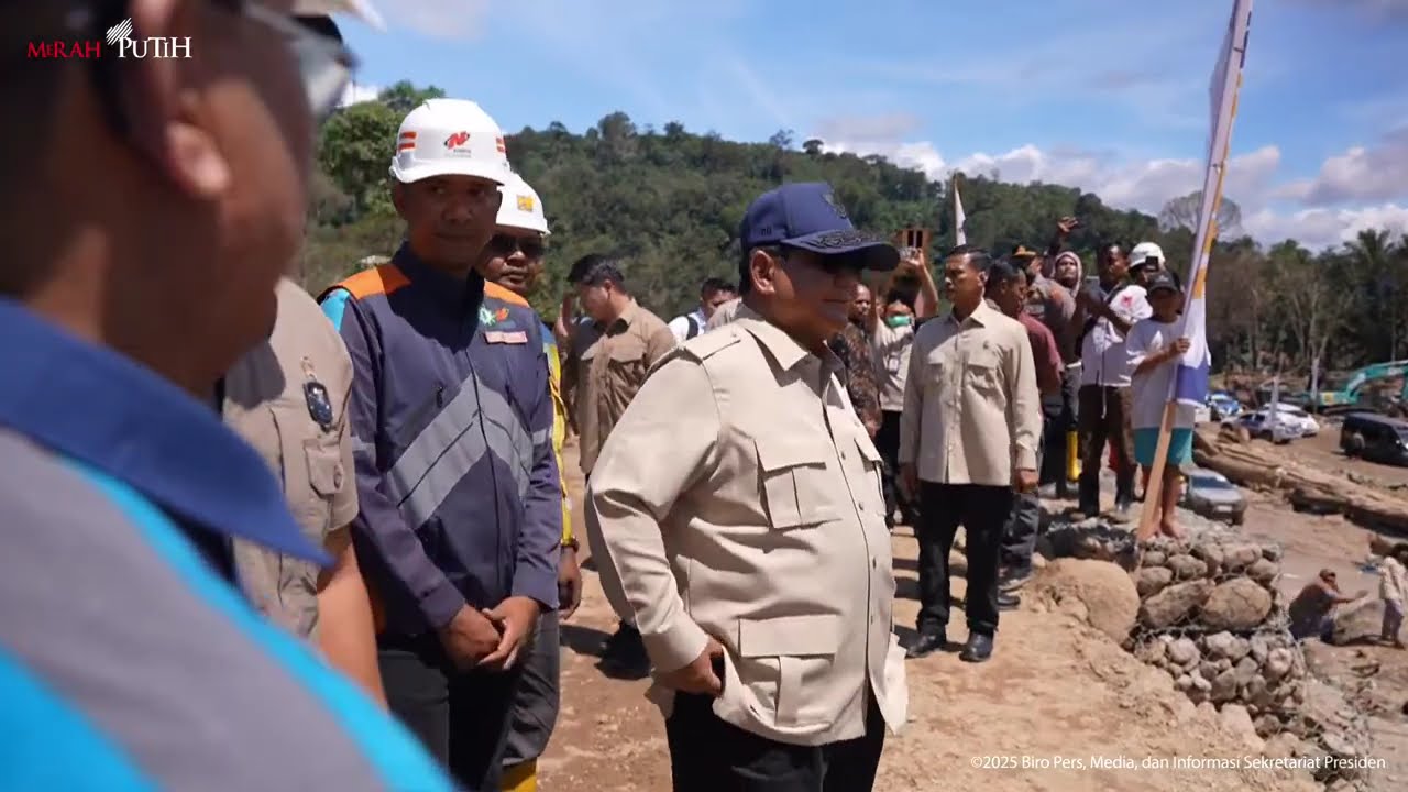 LIVE : Presiden Prabowo Tinjau Pembangunan Jembatan Bailey Sungai Garoga, Tapanuli Selatan, 31/12/25