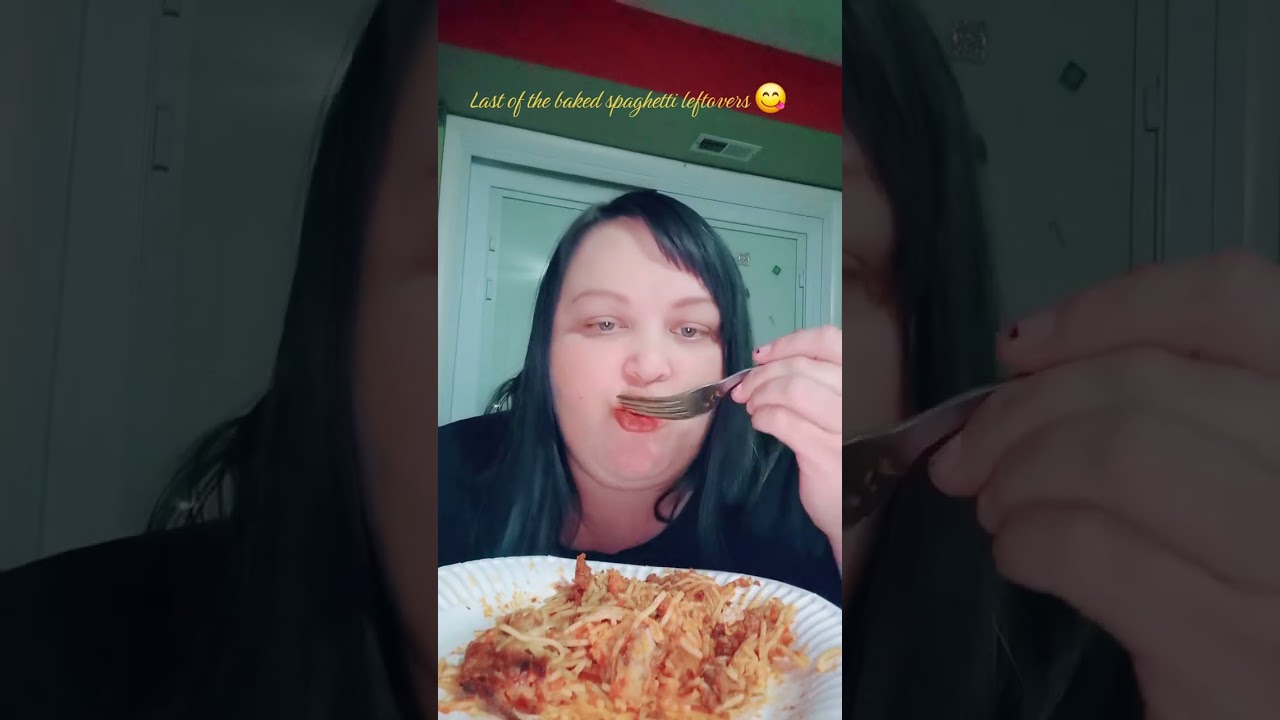 Last of the baked spaghetti leftovers