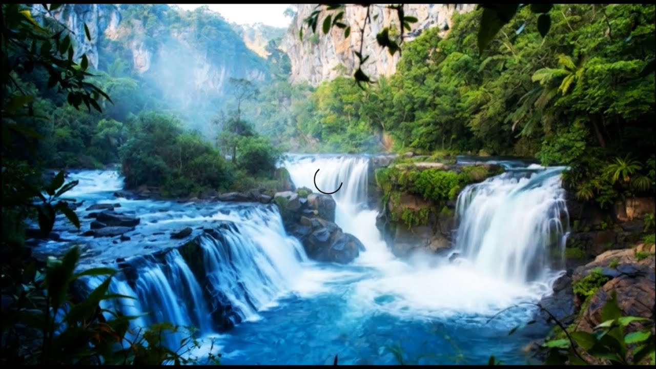 Perfect Sooth Forest Sounds Early Morning 🪻 Gentle River Sound and Birdsong, Turquoise River Stream