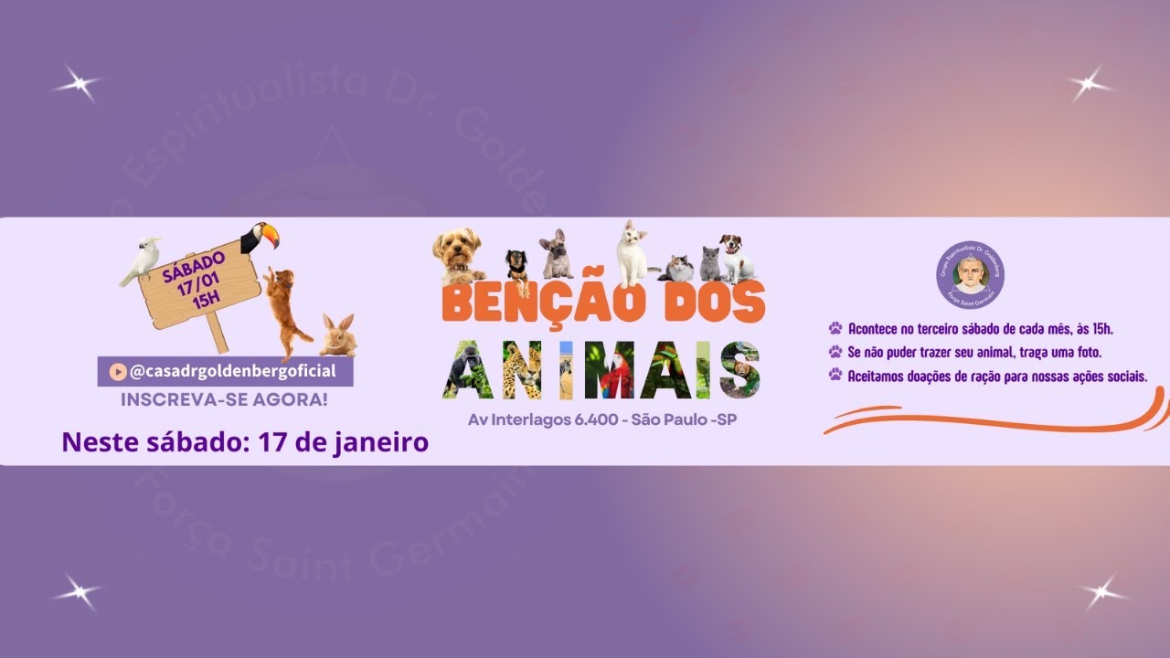 Bênção dos Animais Na Casa do Dr Goldenberg- 17 jan - 15h