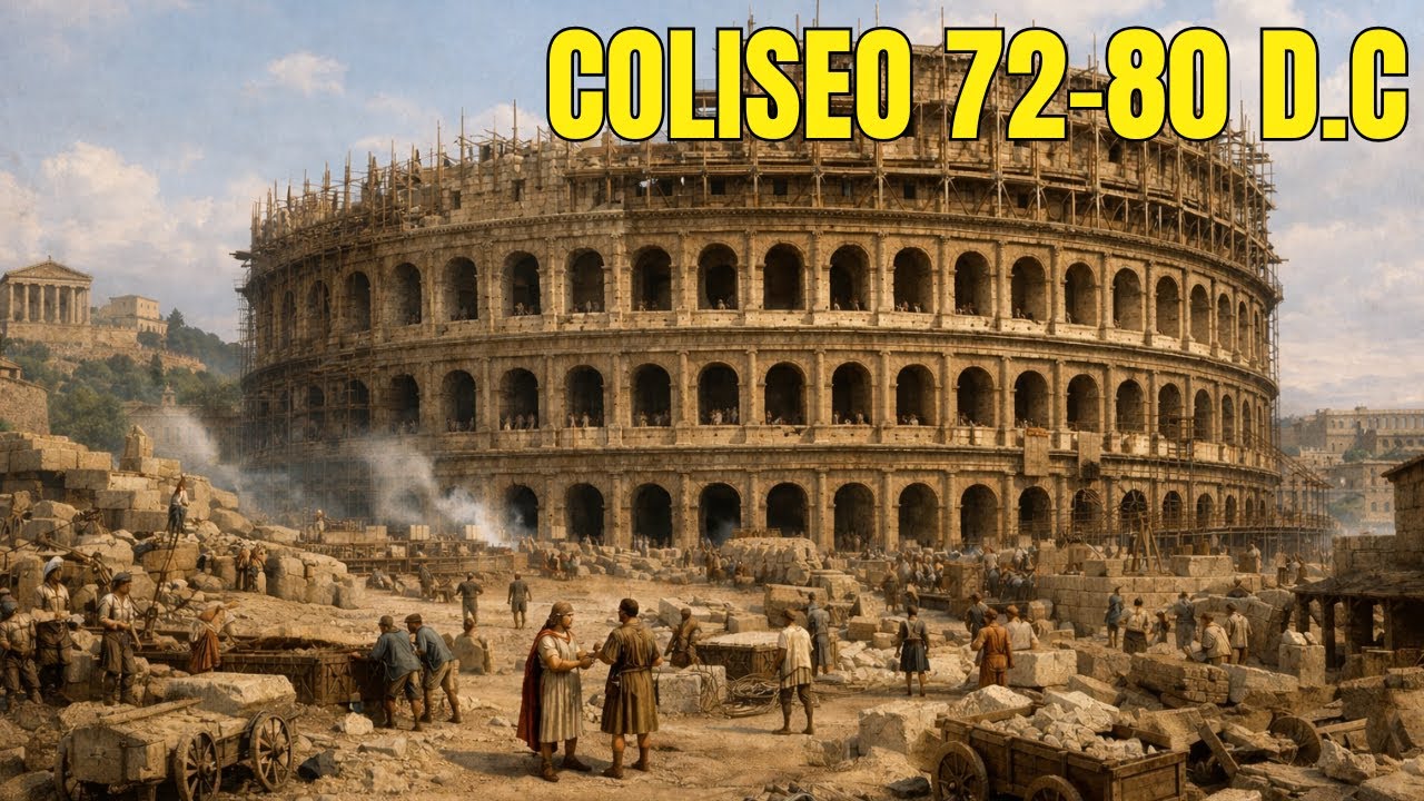 Reconstrucción Por IA De Cómo Fue Construido El Coliseo De Roma (72–80 D.C.)
