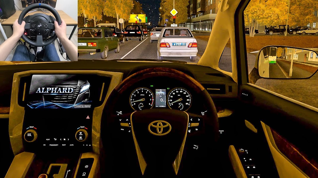 City Car Driving - 2015 Toyota Alphard | Night Drive [Steering Wheel Gameplay]