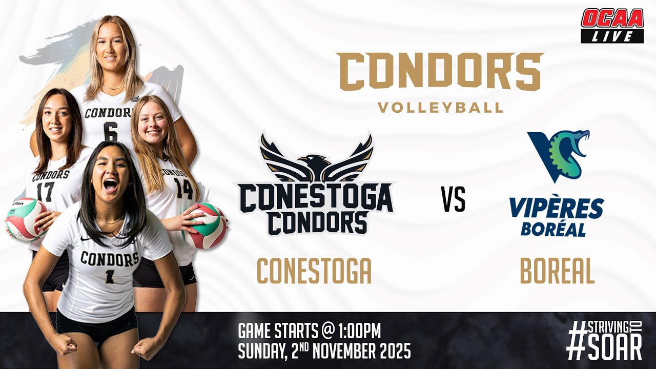 OCAA Women's Volleyball 🏐 Boreal @ Conestoga [2025/11/02]