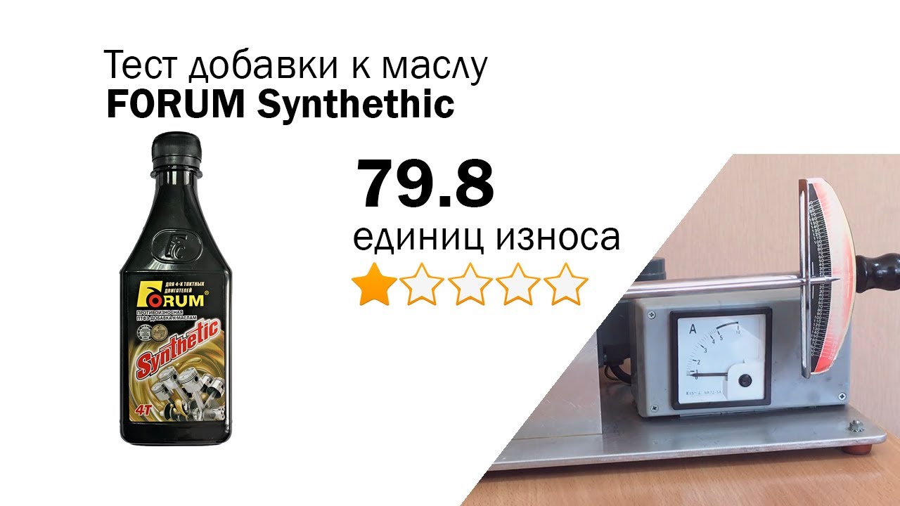 Маслотест #84.  FORUM Synthetic тест присадки на трение