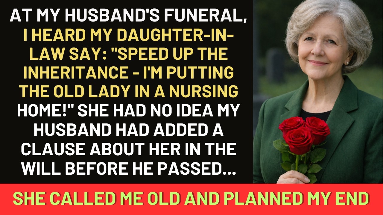 At my husband’s funeral, I heard my daughter-in-law say: “Speed up the inheritance — I’m putting...