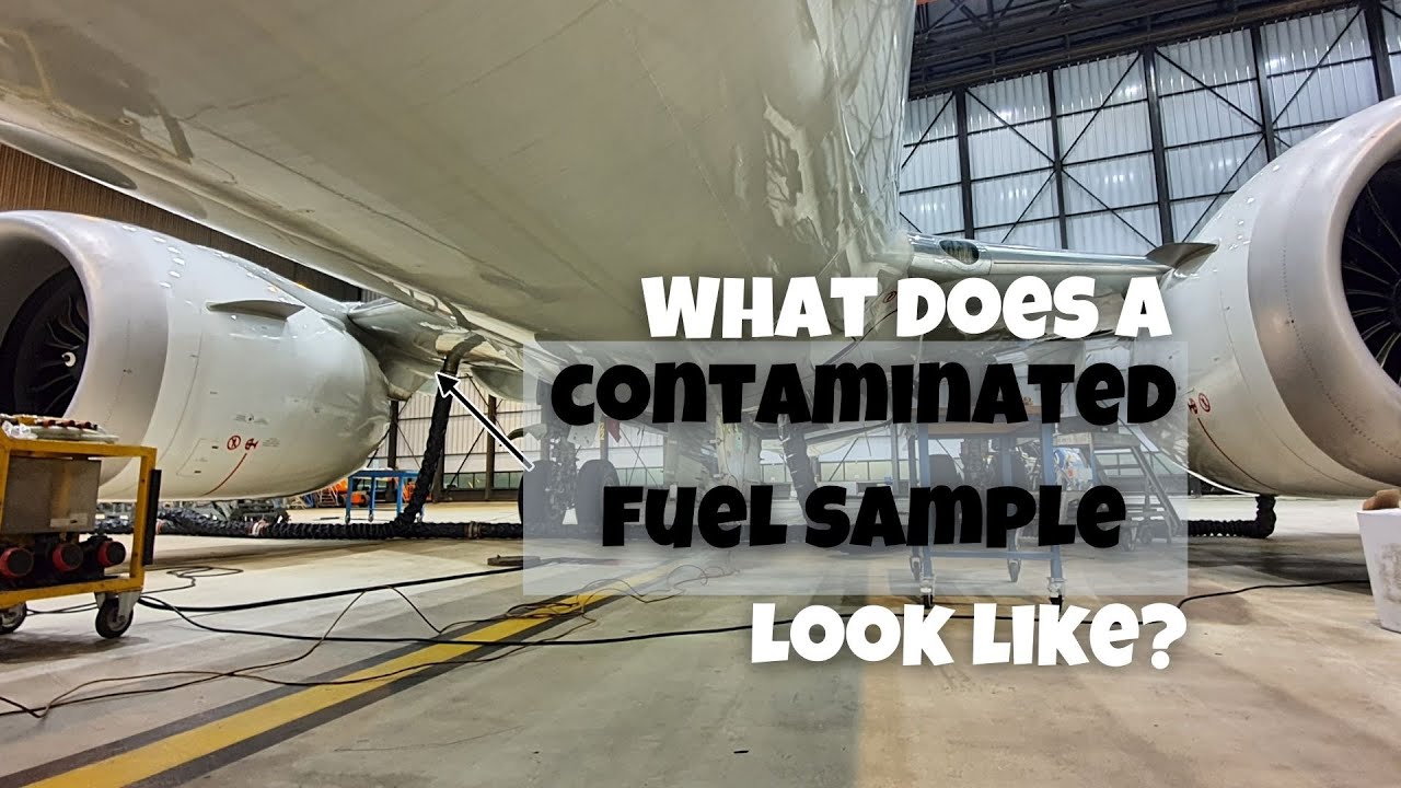 Contaminated aircraft fuel sample (short video)