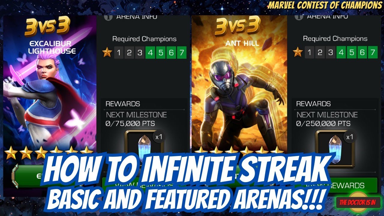 How To Get The MCOC Arena Infinite Streak Basic and Featured Arenas Marvel Contest of Champions