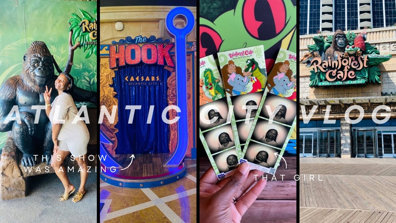 Atlantic City Vlog: Eating At Rainforest Cafe| Watching A Show At The Hook