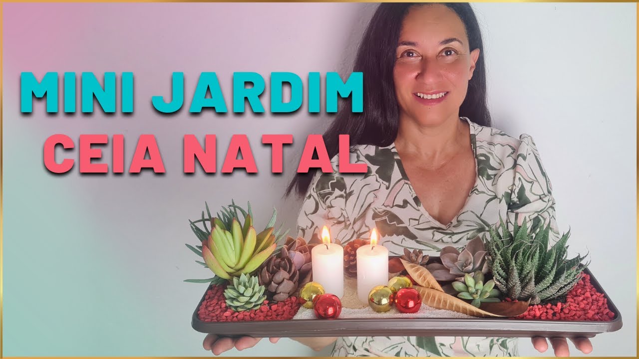 Arranjo de Suculentas para Mesa de Natal - Deixe sua Ceia de Natal Completa!