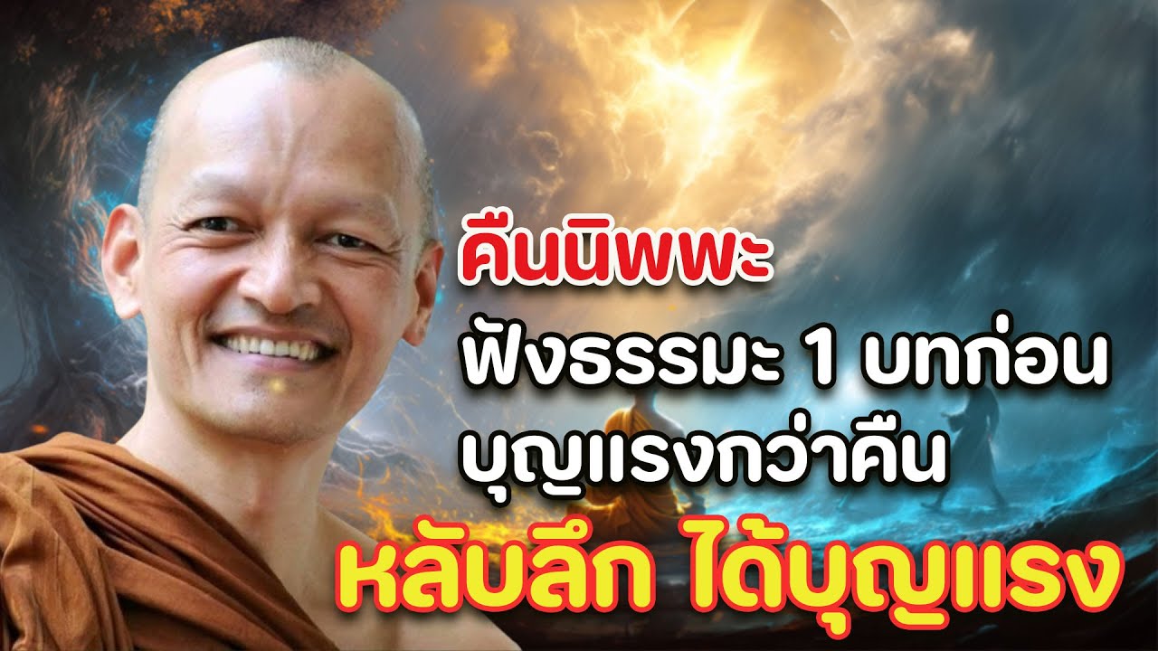 คืนวันพระ ฟังธรรมะ 1 บทก่อนนอน บุญแรงก่วาคืนไหนๆ หลับลึก ได้บุญแรง เทวดาอนุโมทนา #ธรรมะก่อนนอน