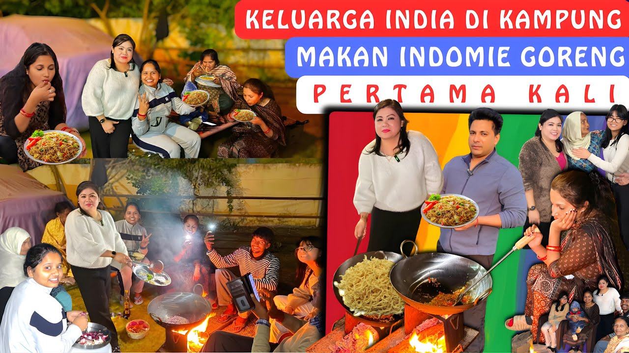 Keluarga India Di Kampung Makan Indomie Goreng Pertama Kali‼️Tinggal Di India‼️