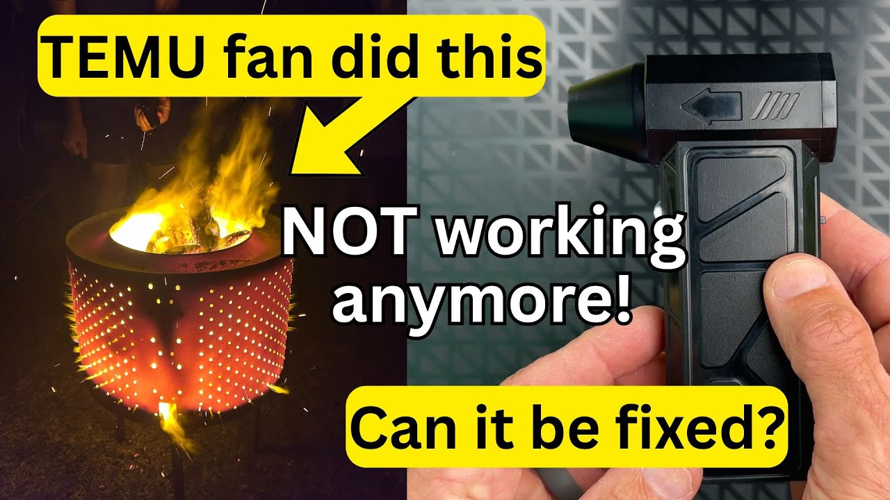 Massive fire with TEMU Turbo fan - It Broke - Can it be fixed?