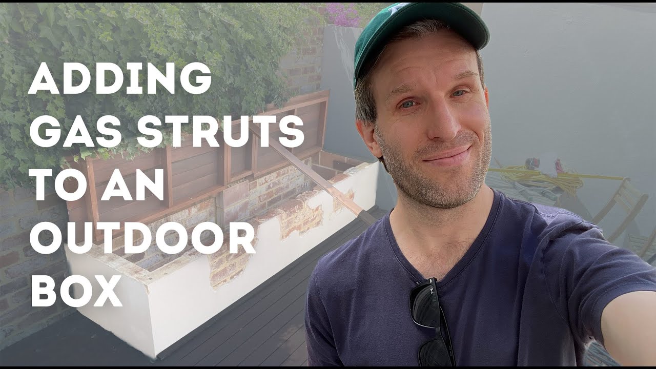 Adding Gas struts to an Outdoor Storage box