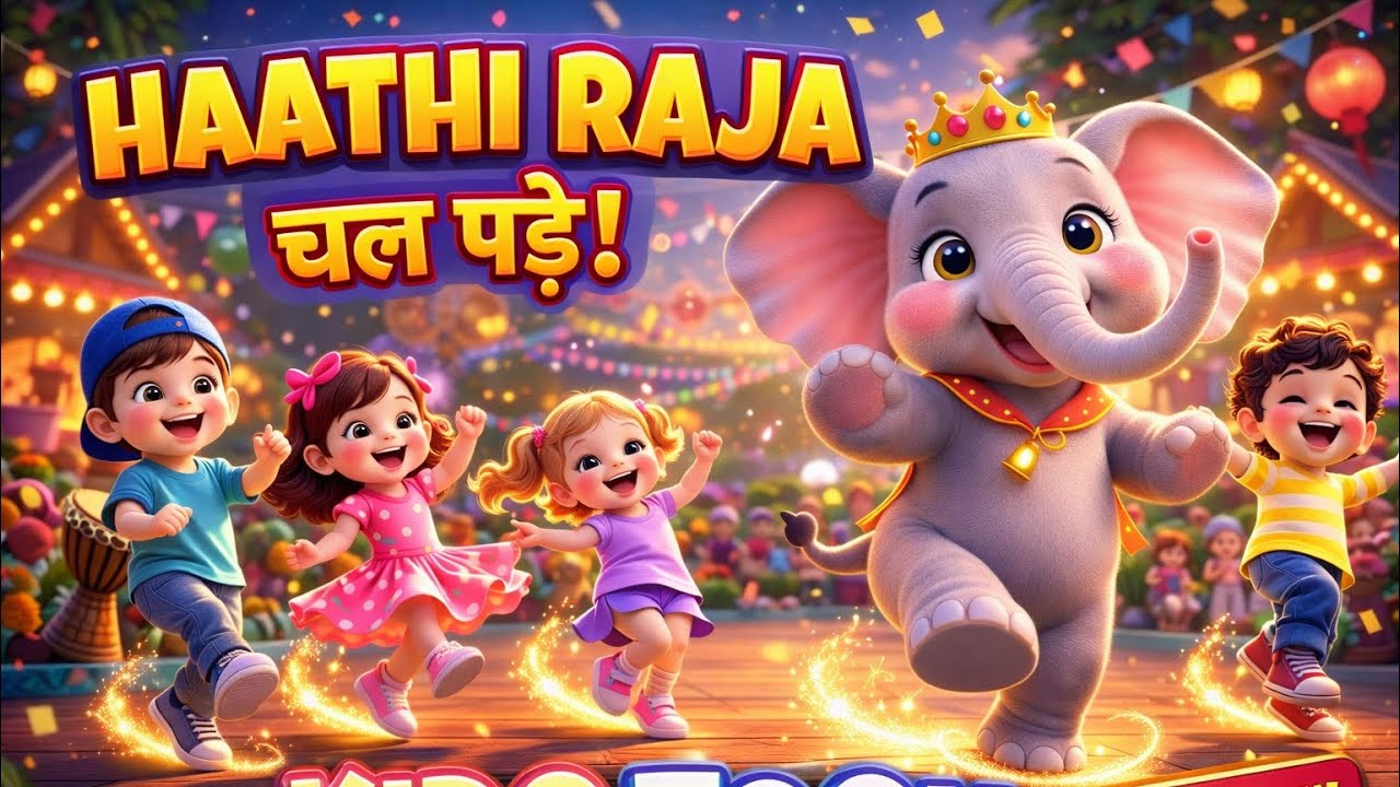 हाथी राजा Dance Party! 🐘🎉”Hathi Raja Mela Dance! 🐘🎪Bachhon Ki Dance Party! 🎉”kids ryhm