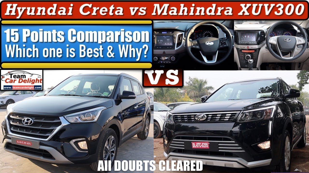 Creta vs XUV300 - Which one is the Best & why? | XUV300 vs Creta Comparison,Review
