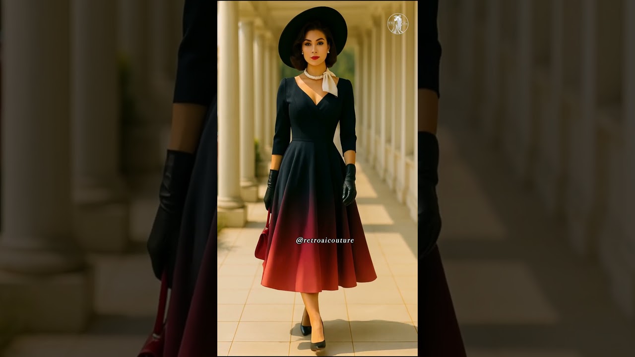 Timeless Vintage Elegance | Retro AI Couture Showcase