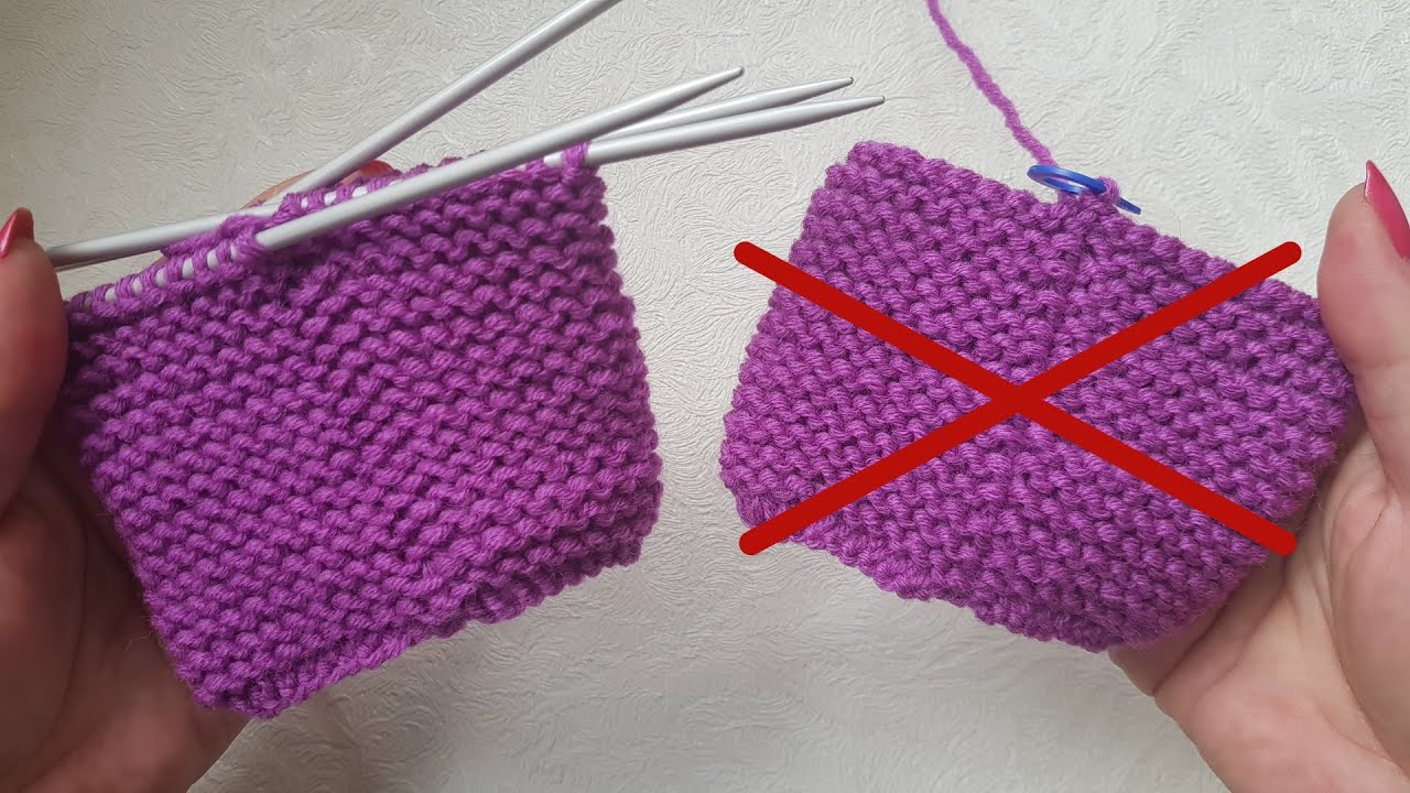 Garter stitch in round | Kraus rechts in Runden stricken | Legaccio in tondo | Punto bobo en redondo