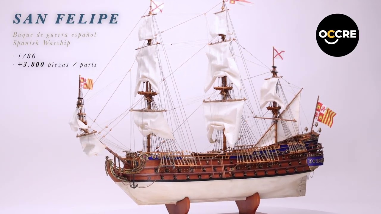 Maqueta Barco de Madera San Felipe OcCre