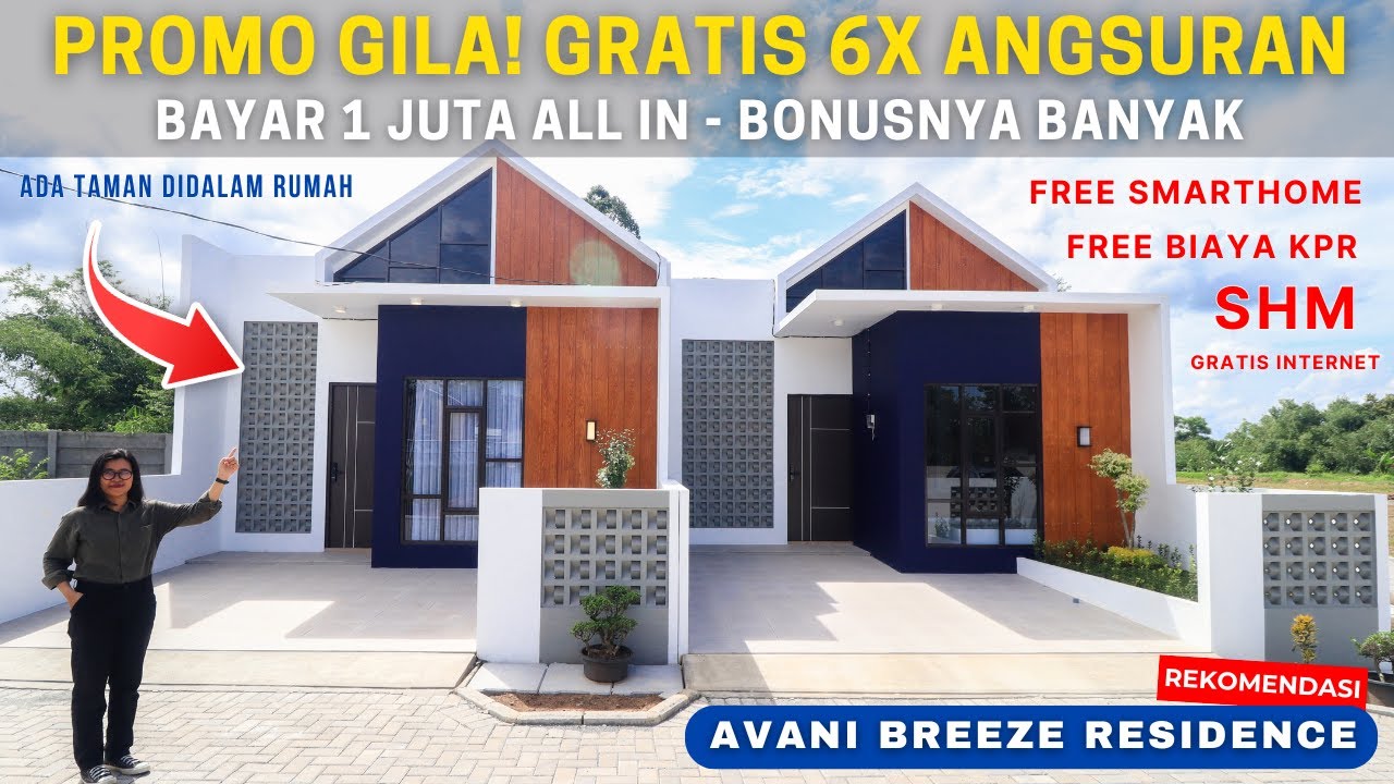 Rumah 2 Jutaan TANPA DP 5 Menit Ke Stasiun Konsep OPEN SPACE Bikin Adem - AVANI BREEZE RESIDENCE