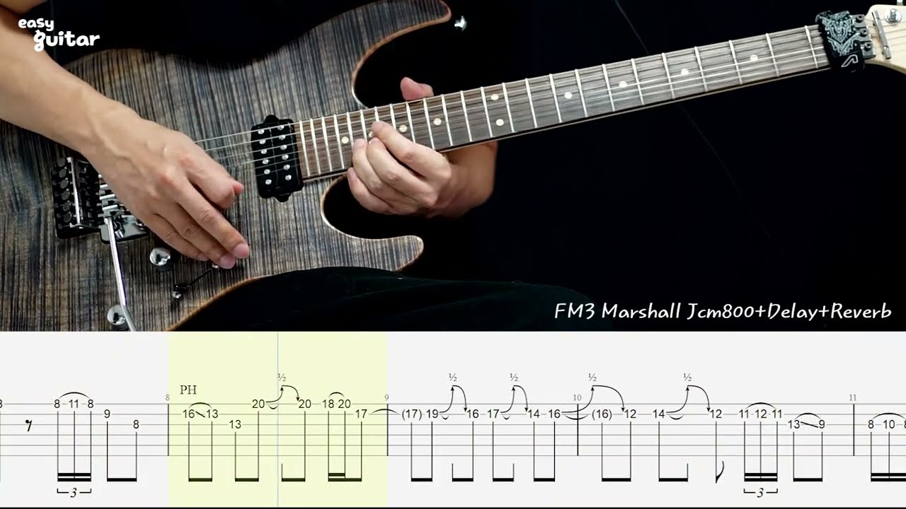 White Lion - Little Fighter Guitar Solo Lesson With Tab(Slow Tempo)