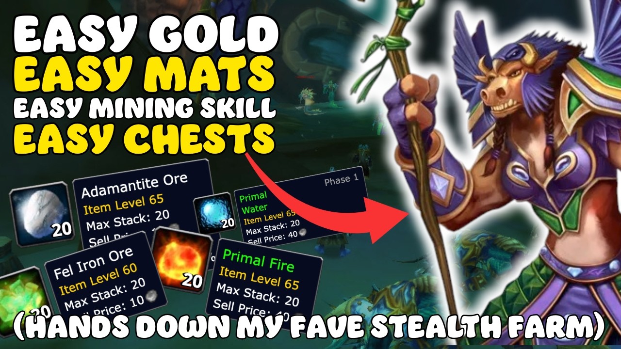 God Mode Stealth Farm (GREAT for levelling mining also) TBC Classic