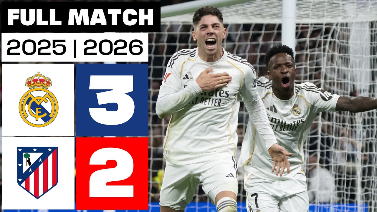 Real Madrid 3 - 2 Atl&eacute;tico de Madrid 2025/26 PARTIDO COMPLETO