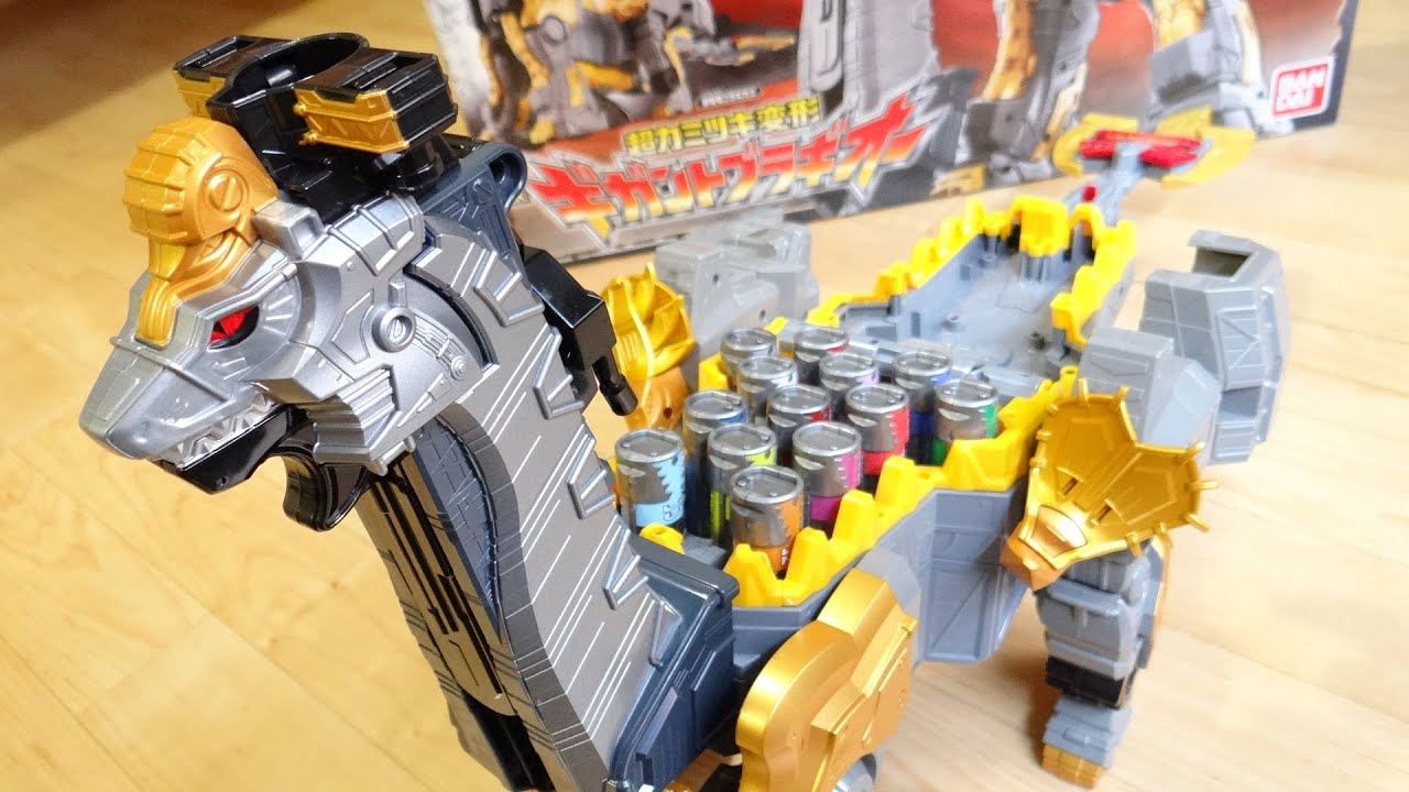 巨大獣電竜 DXブラギガス 13本のガーディアンズ獣電池を装填可能！ギガガブリンチョ！獣電池No.10 DXギガントブラギオー レビュー！キョウリュウジャー