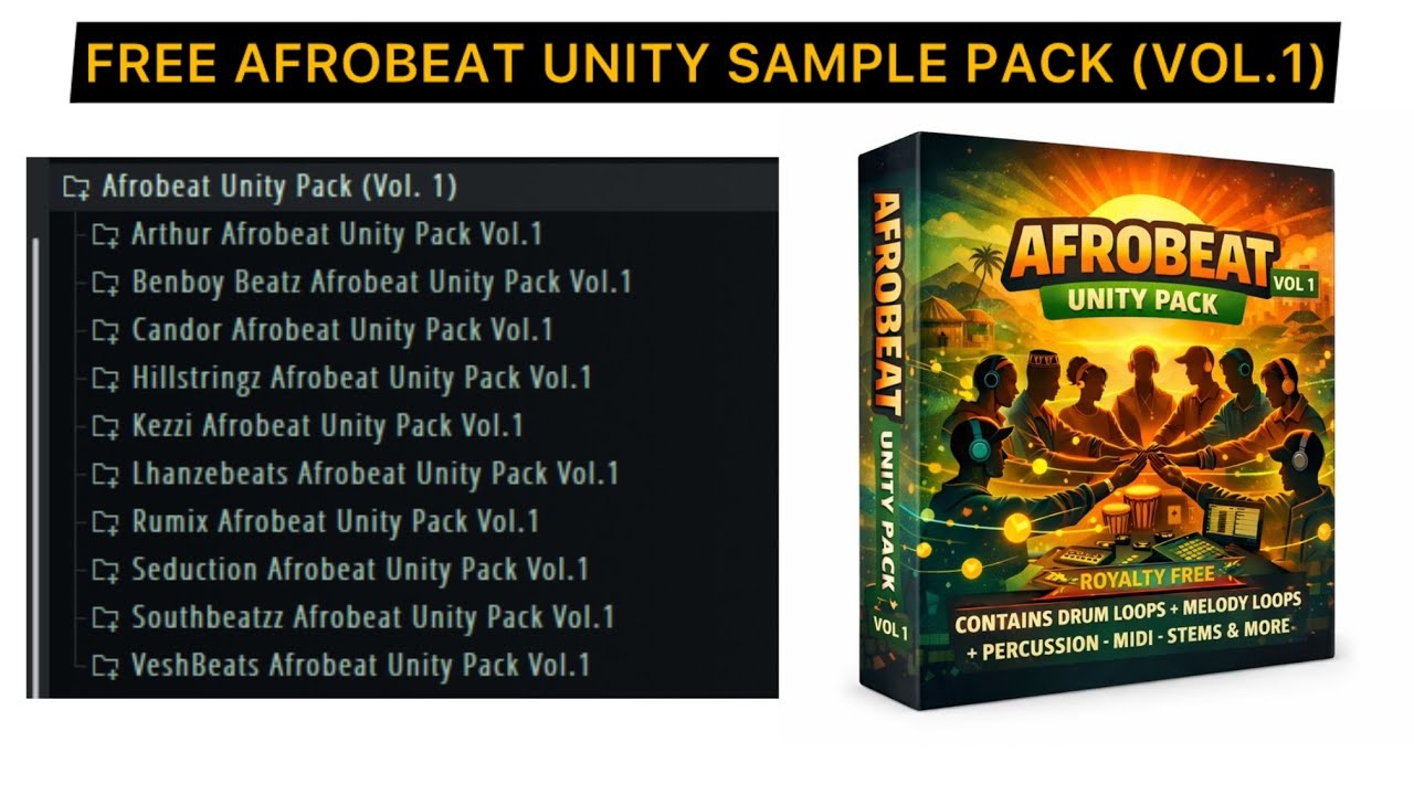 [FREE DOWNLOAD]  Afrobeat Unity Pack (Vol. 1) | Royalty-Free Sounds for Producers & Artists