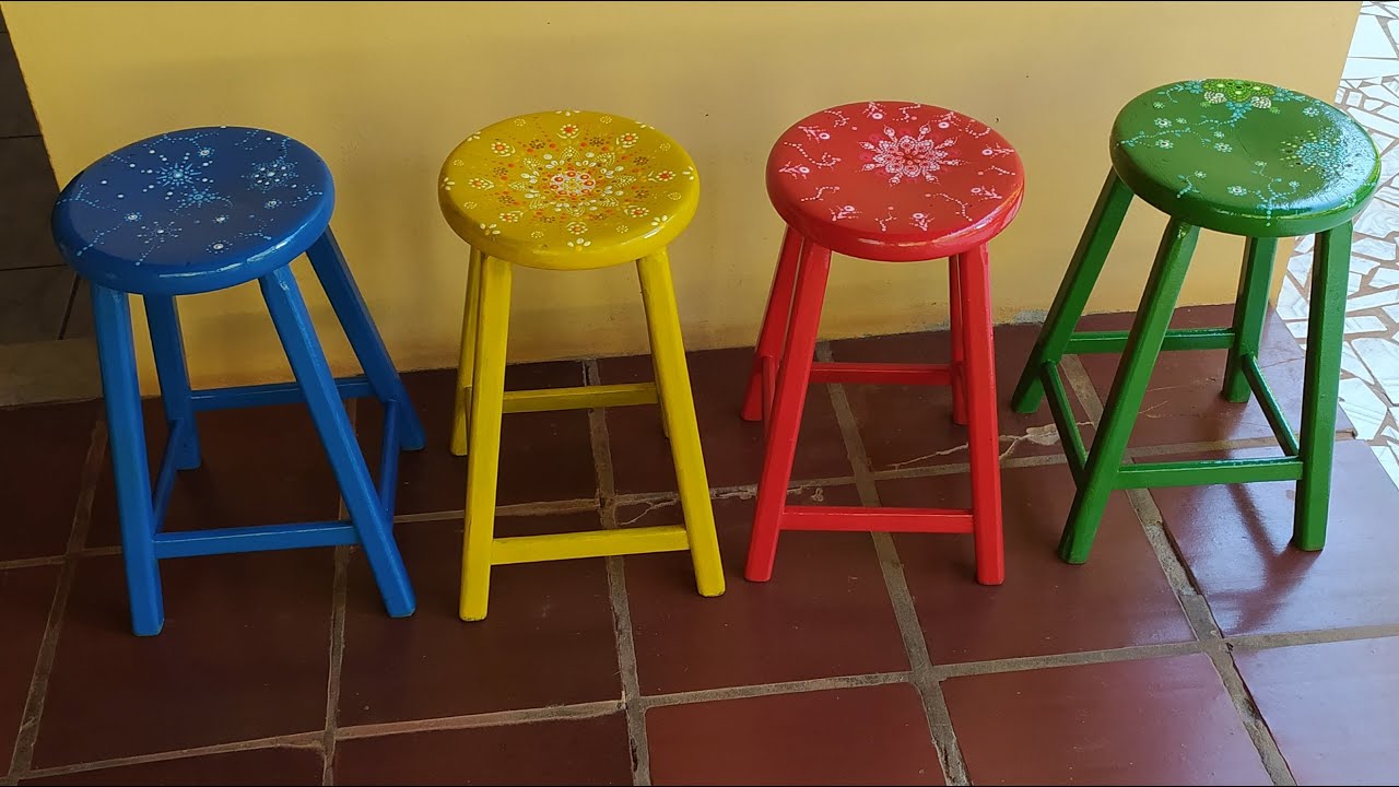 RECICLAGEM   BANQUINHOS DE MADEIRA #FIQUEEMCASA e recicle #COMIGO #reciclar #pintura