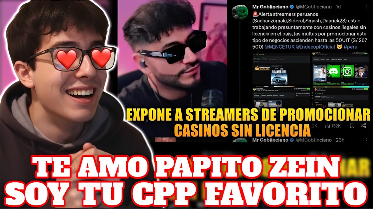 ZEIN LEE TWITT DE GLOBINCIANO EXPONIENDO A STREAMERS PROMOCIONANDO CASINO lLEGALES / GOBLINCIANO