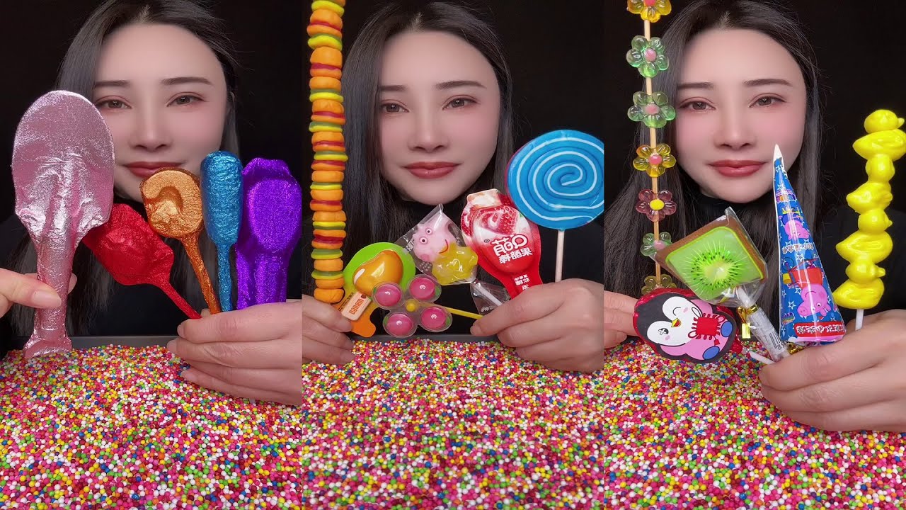 ASMR Конфеты 🍬 Игрушки принцессы 👑 Забавные очки 🤓 Фруктовое желе 🍇 Клубничные лакомства 🍓 EP484