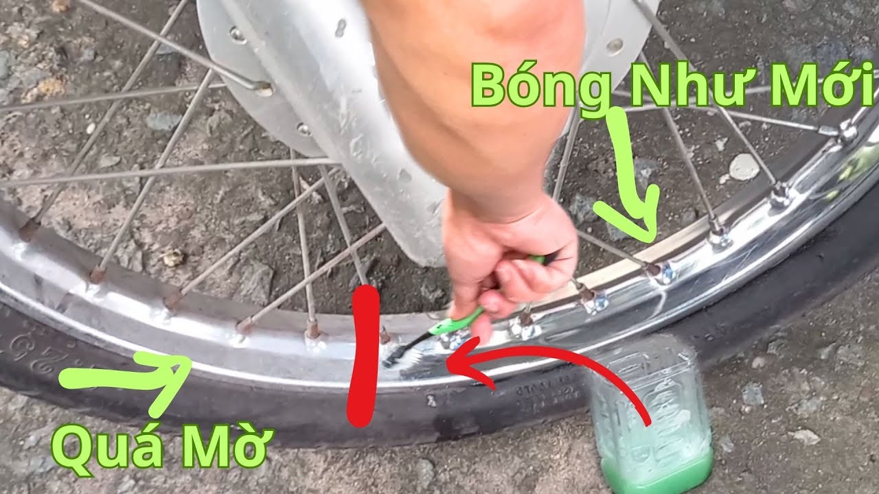 Cách Pha Hỗn Hợp Đánh Bóng Vành Xe. Pô Xe Inox Cực Bóng/Mẹo Lâu Chùi Pô Xe.  Vành Xe. Như Mới Mua Về