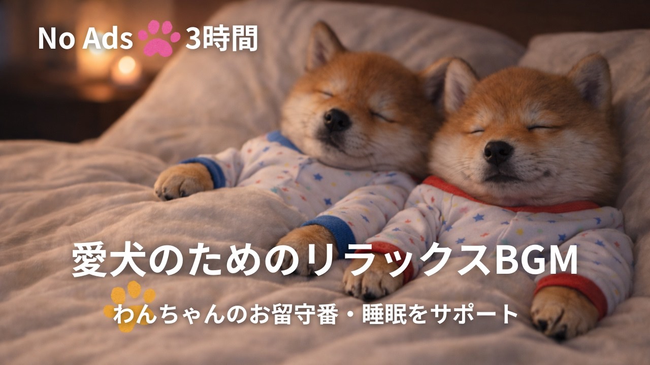 愛犬のためのリラックスできる音楽（途中広告なし）🐶睡眠音楽、リラクゼーション音楽🎵犬の好きな音楽
