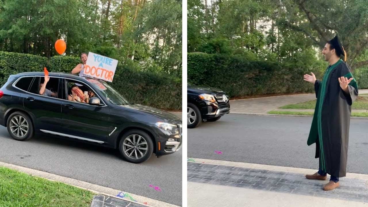 Student Gets Drive-By Graduation Celebration