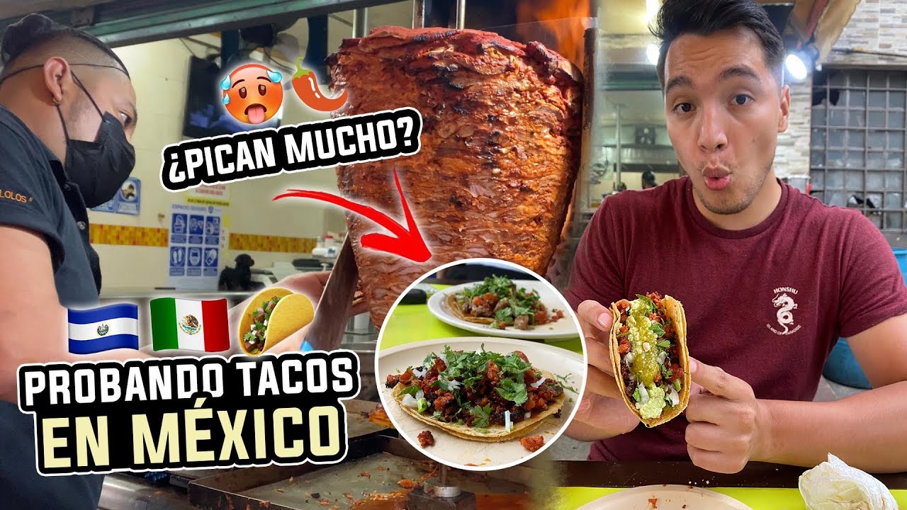 SALVADOREÑOS PRUEBAN LOS VERDADEROS TACOS EN CDMX 🇲🇽🌮 ¿Saben igual? 🤔