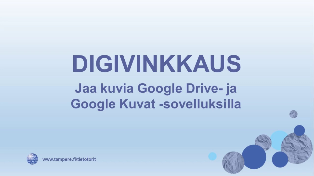 Digivinkkaus: Tietokoneella olevien kuvien jakaminen Google Drive ja Google Kuvat -palveluissa