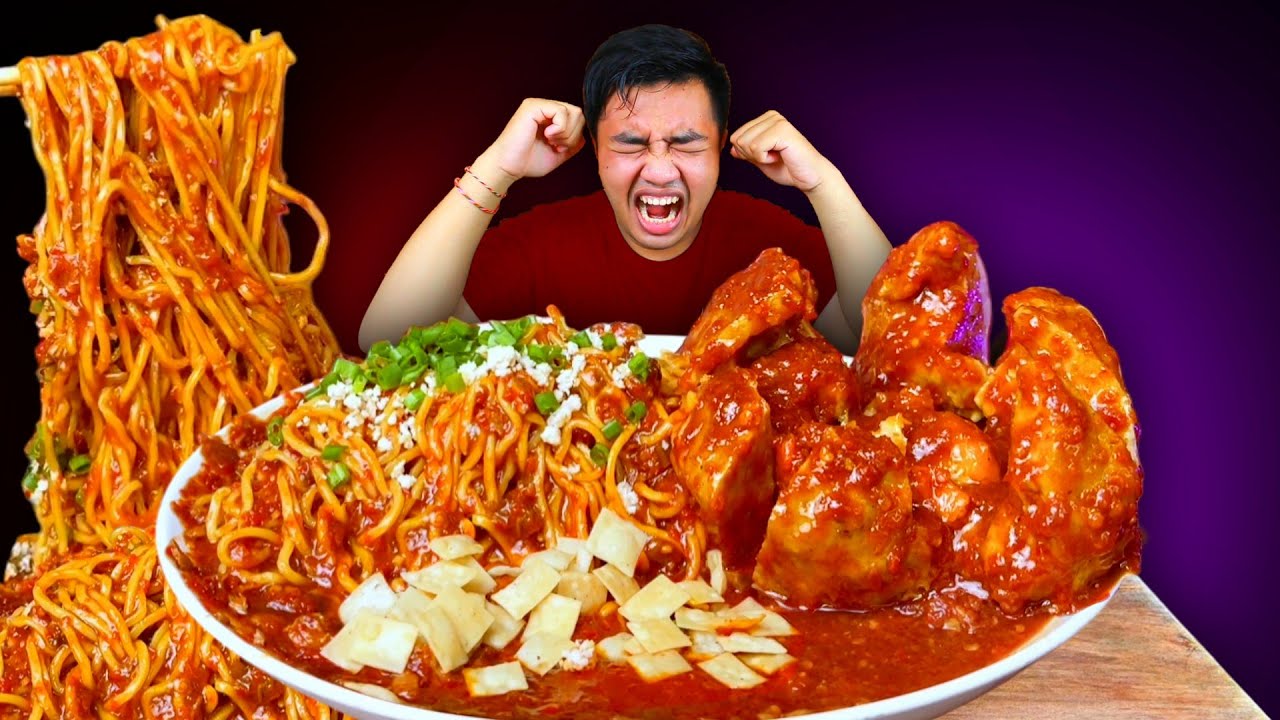 GILAA 🥵🔥 MUKBANG MIE JEBEW PEDAS LEVEL 5 BAKSO URAT JUMBO LAVA TERPEDAS