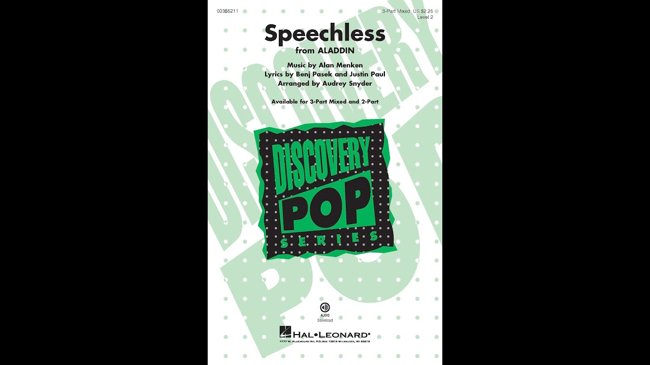 Speechless [from Aladdin (2019)] (3-Part Mixed Choir) - Arranged by Audrey Snyder