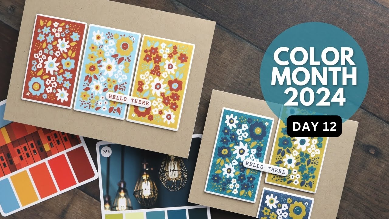 Color Month 2024 - Day 12 - Retro Color Combos & Easy Stamping