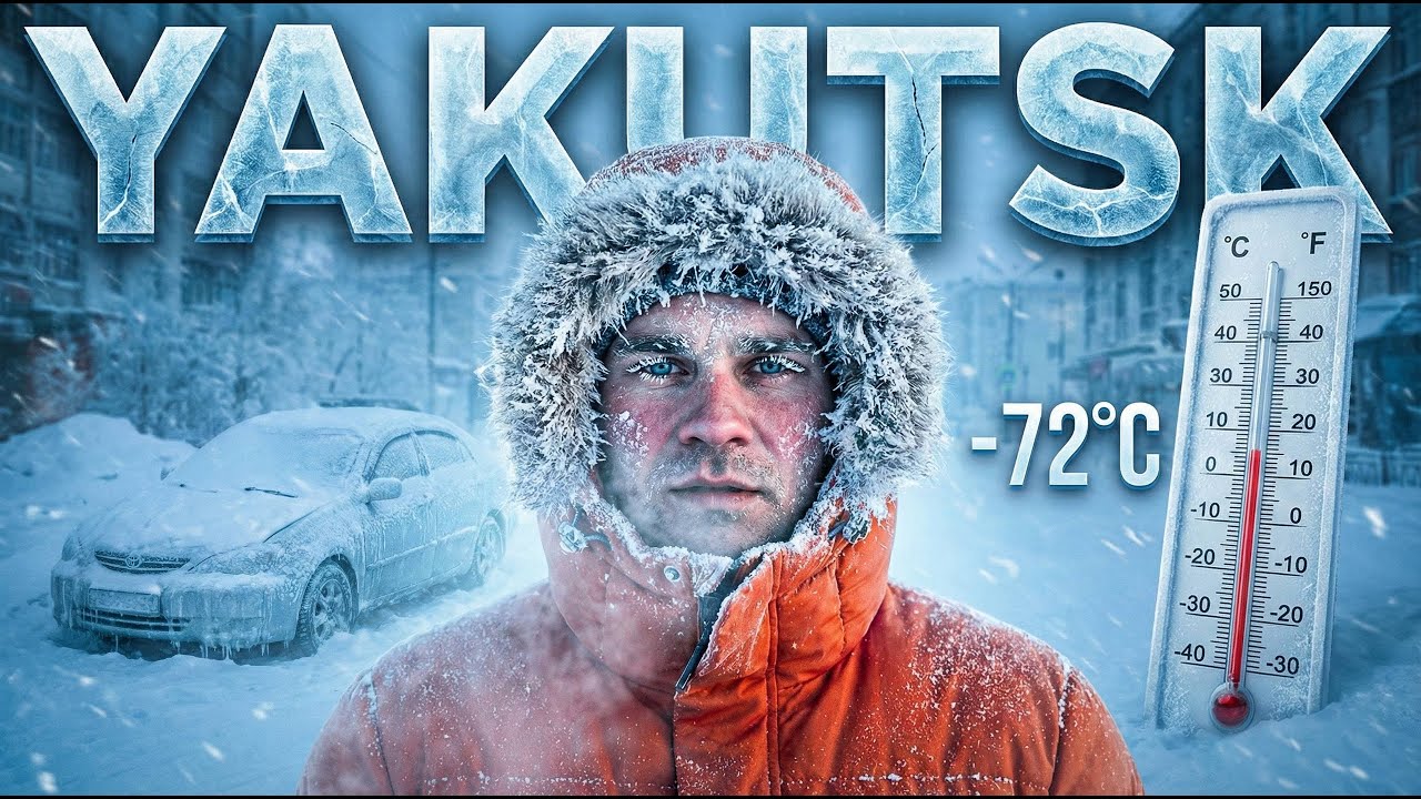 24 часа в самом холодном городе на Земле (–72°C) | Якутск