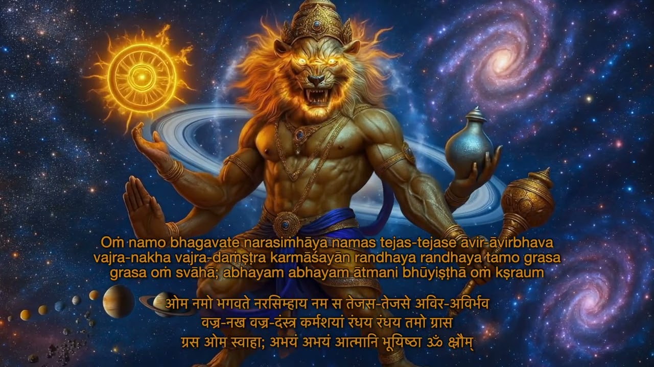 Remove Anxiety & Fear within15 Minutes | Protection Chant &ndash; Om Namo Bhagavate Narasimhāya