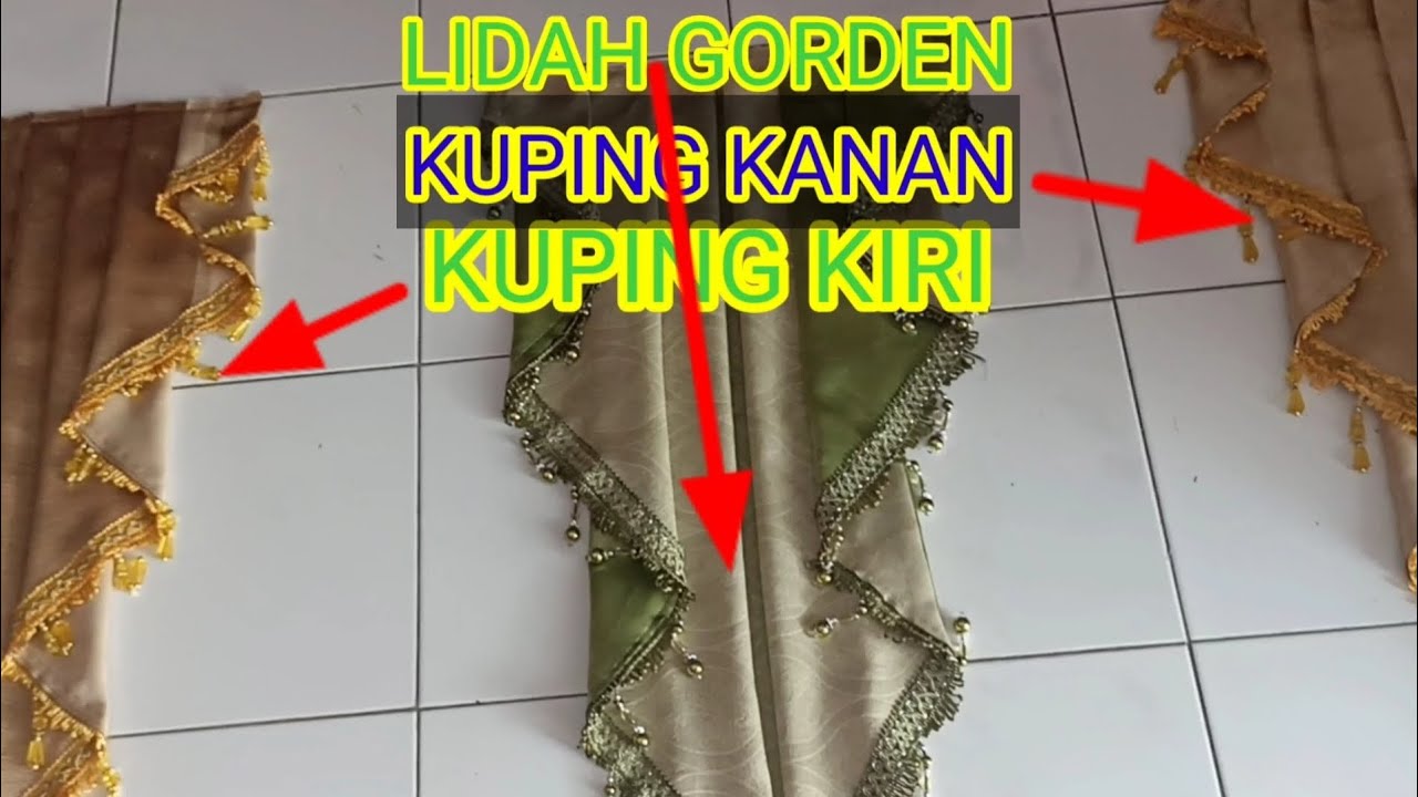 buat gorden lidah, buat gorden kuping kanan dan kiri, gorden kombinasi, @tutorial gorden. part 1