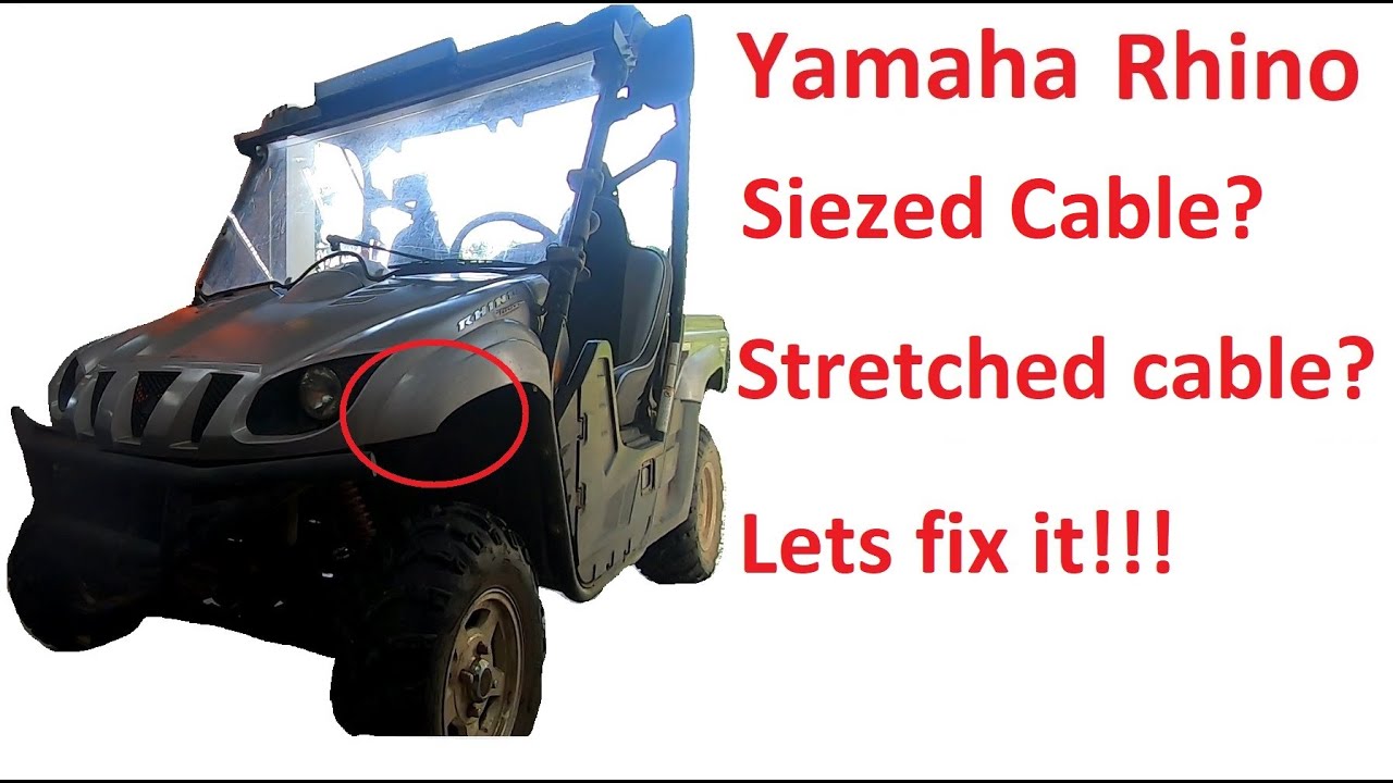 UTV ATV Parking Brake Cable Change and Adjustment Step by Step Rhino 700