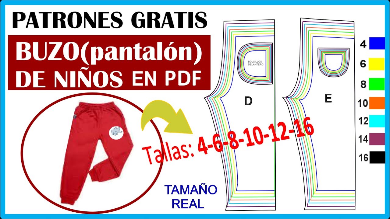✨PATRONES GRATIS BUZO PANTALÓN NIÑOS / NIÑAS - EN pdf