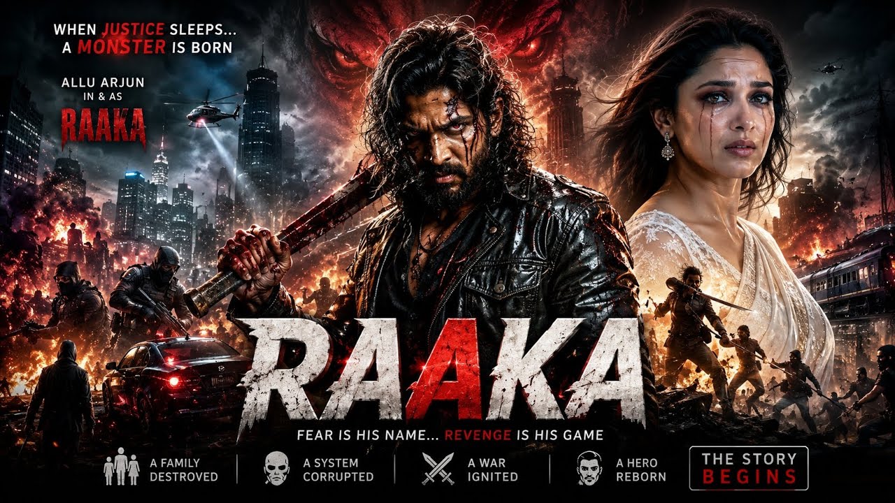RAAKA Official Teaser (2026) | Allu Arjun & Deepika Padukone | Dark Action Thriller
