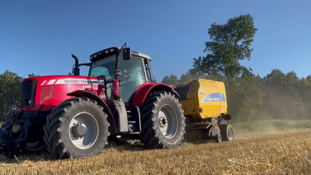 PRASOWANIE SŁOMY 2023 / MASSEY FERGUSON 6485 / NEW HOLLAND BR 7060 / AgroFarm TV /