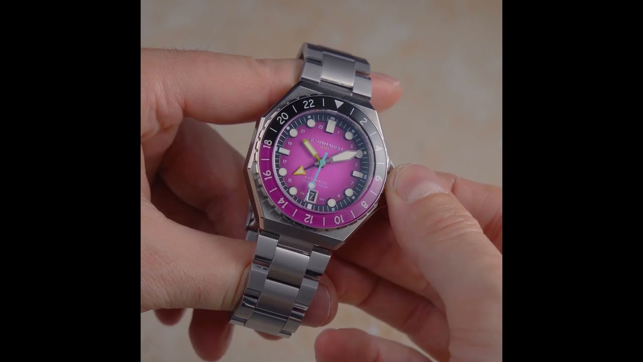 Spinnaker Dumas GMT Automatic Cadmium Violet 